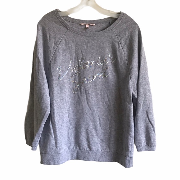 Victoria's Secret Tops - Victoria’s Secret Gray Sweatshirt Womens Size M